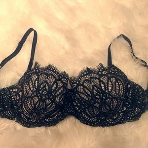 Black & Nude Victoria's Secret Demi Lace Bra